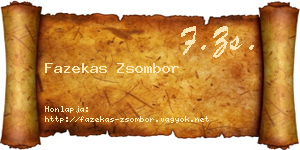 Fazekas Zsombor névjegykártya